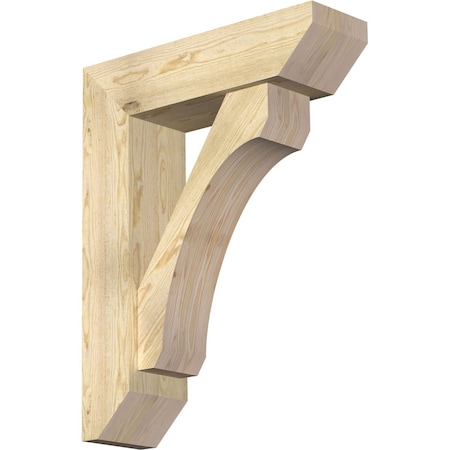 Ekena Millwork Legacy Slat Rough Sawn Bracket w/ Offset Brace, Douglas Fir, 8"W x 28"D x 36"H BKT0806X28X36LEC06RDF